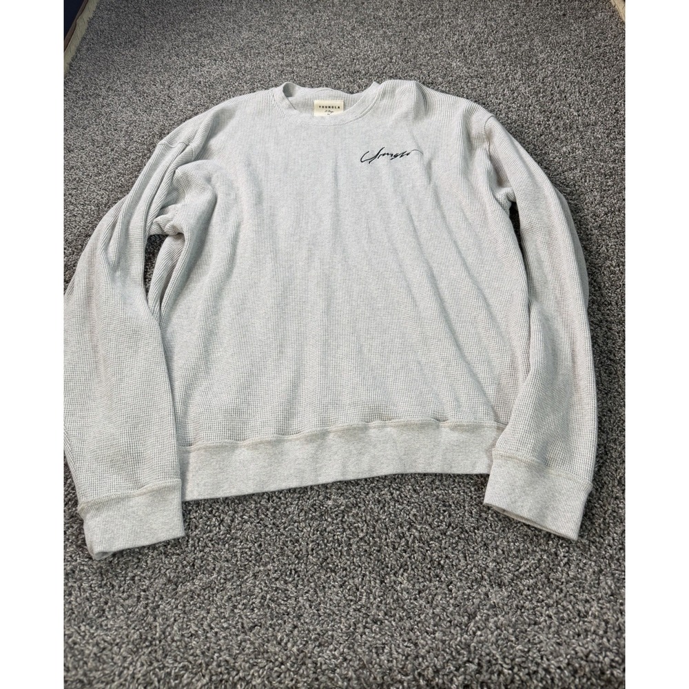 YoungLA Thermal Sweatshirt Men's Size XL Gray
